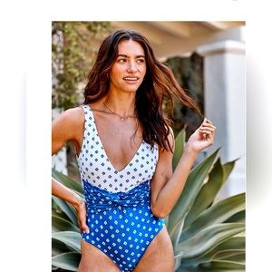 Summersalt Indigo & white The Twist Backflip